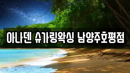 아나덴 슈가링왁싱 남양주호평점