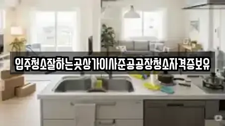 입주청소잘하는곳상가이사준공공장청소자격증보유
