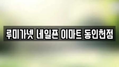 루미가넷 네일죤 이마트 동인천점