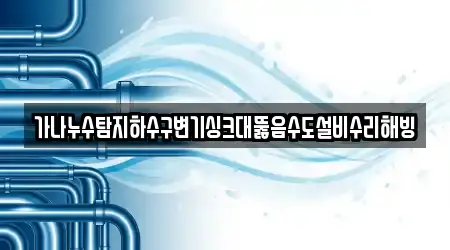 가나누수탐지하수구변기싱크대뚫음수도설비수리해빙