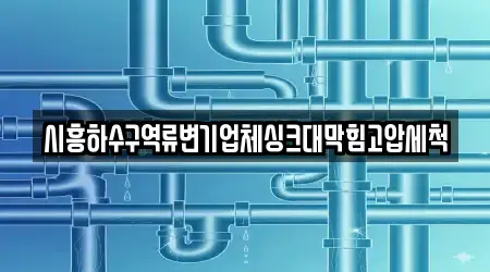 시흥하수구역류변기업체싱크대막힘고압세척