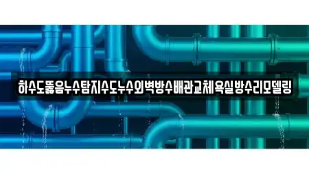 하수도뚫음누수탐지수도누수외벽방수배관교체욕실방수리모델링