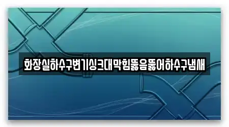 화장실하수구변기싱크대막힘뚫음뚫어하수구냄새