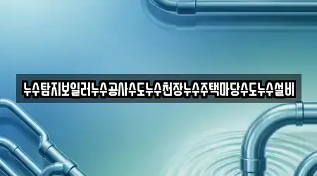 누수탐지보일러누수공사수도누수천장누수주택마당수도누수설비