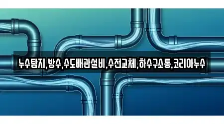 누수탐지,방수,수도배관설비,수전교체,하수구소통,코리아누수