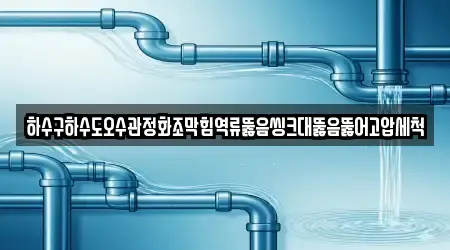 하수구하수도오수관정화조막힘역류뚫음씽크대뚫음뚫어고압세척