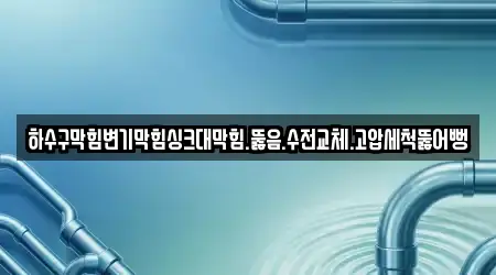 하수구막힘변기막힘싱크대막힘.뚫음.수전교체.고압세척뚫어뻥