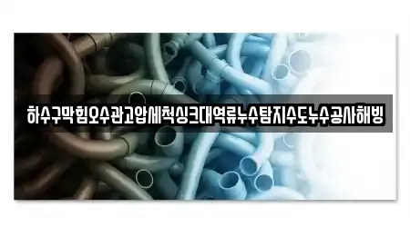 하수구막힘오수관고압세척싱크대역류누수탐지수도누수공사해빙