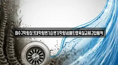 하수구막힘싱크대막힘변기소변기막힘냄새트랩욕실교체고압세척