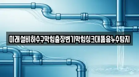 미래설비하수구막힘출장변기막힘싱크대뚫음누수탐지