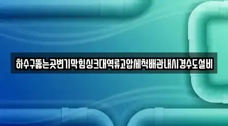 하수구뚫는곳변기막힘싱크대역류고압세척배관내시경수도설비