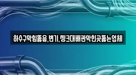 하수구막힘뚫음,변기,씽크대배관막힌곳뚫는업체