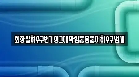 화장실하수구변기싱크대막힘뚫음뚫어하수구냄새