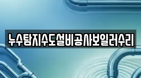 누수탐지수도설비공사보일러수리
