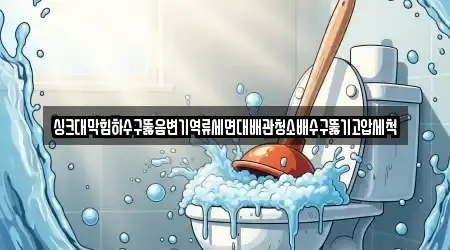 싱크대막힘하수구뚫음변기역류세면대배관청소배수구뚫기고압세척