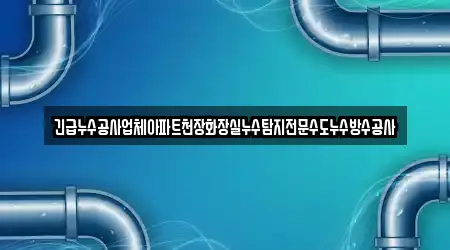 긴급누수공사업체아파트천장화장실누수탐지전문수도누수방수공사