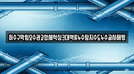 하수구막힘오수관고압세척싱크대역류누수탐지수도누수공사해빙