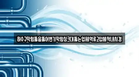 하수구막힘뚫음뚫어변기막힘싱크대뚫는업체역류고압세척내시경