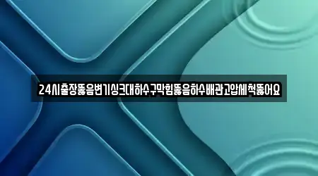 24시출장뚫음변기싱크대하수구막힘뚫음하수배관고압세척뚫어요
