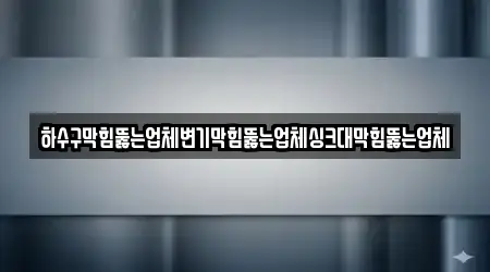 하수구막힘뚫는업체변기막힘뚫는업체싱크대막힘뚫는업체