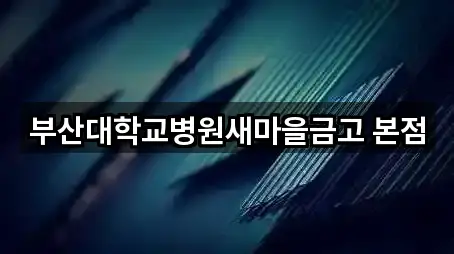 부산대학교병원새마을금고 본점