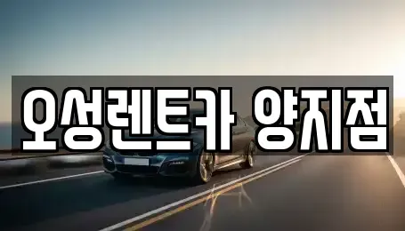 경기 용인시 처인구 원삼면 렌트카 전문 오성렌트카 양지점