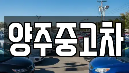 경기도 양주시 중고차 전문 양주중고차