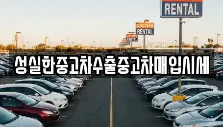 경북 포항시 북구 흥해읍 중고차매입 전문 성실한중고차수출중고차매입시세