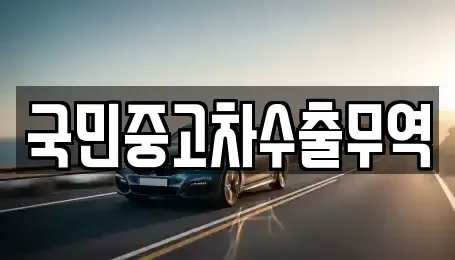 대전 유성구 외삼동 중고차 전문 국민중고차수출무역