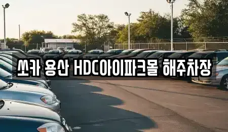 서울 용산구 한강로3가 렌트카 전문 쏘카 용산 HDC아이파크몰 해주차장