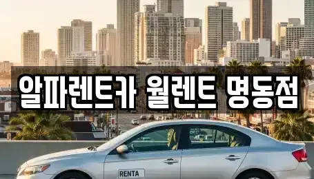 서울특별시 종로구 관훈동 렌트카 전문 알파렌트카 월렌트 명동점