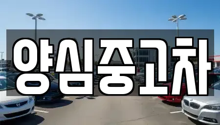 인천광역시 계양구 병방동 중고차 전문 양심중고차