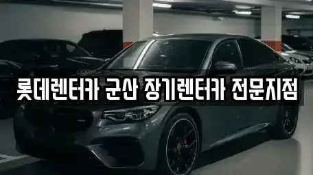 전북특별자치도 군산시 미장동 장기렌트카 전문 롯데렌터카 군산 장기렌터카 전문지점