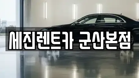 전북특별자치도 군산시 미장동 장기렌트카 전문 세진렌트카 군산본점