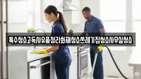 특수청소고독사유품정리화재청소쓰레기집청소사무실청소